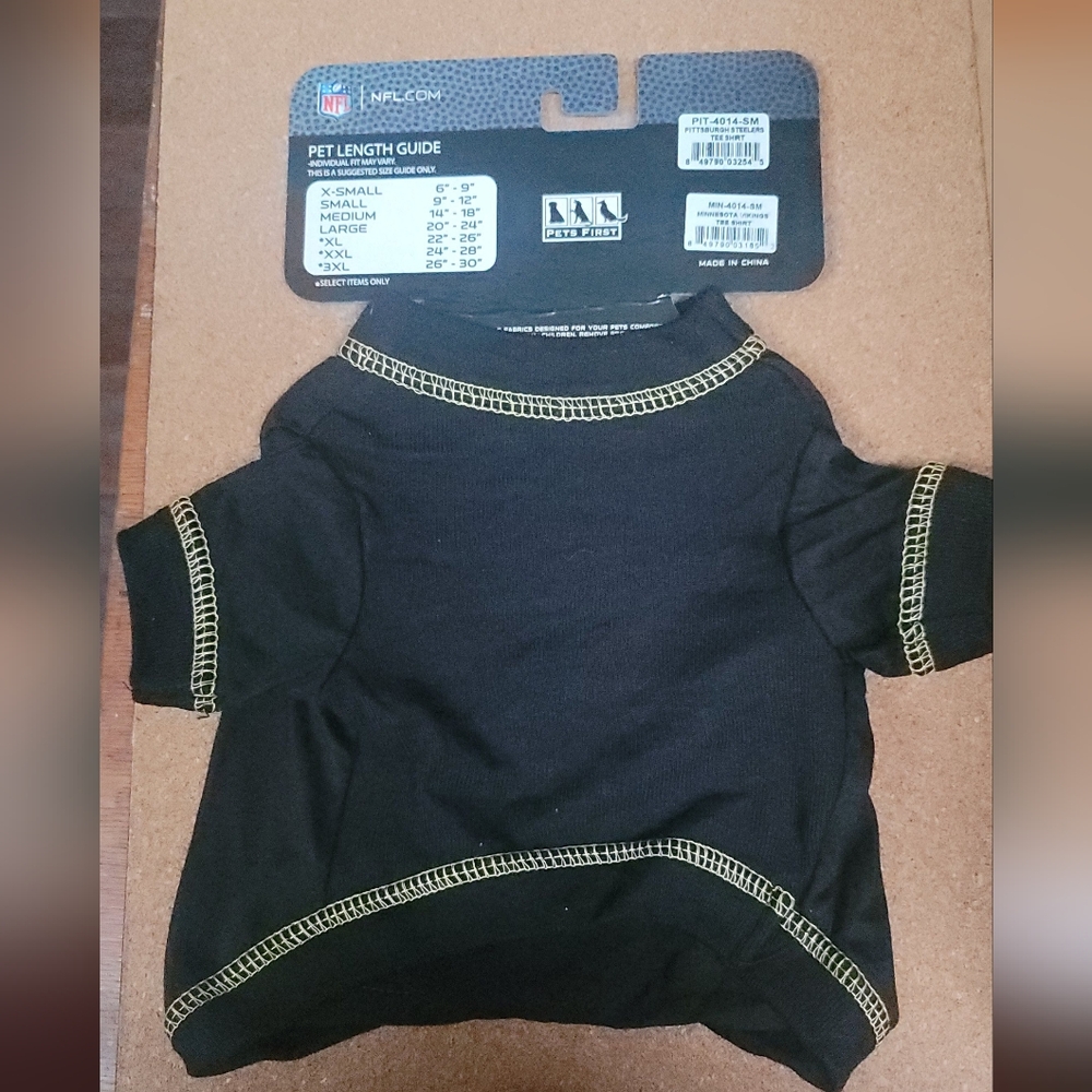 Steelers Pet Tee Shirt - Picture 2 of 3